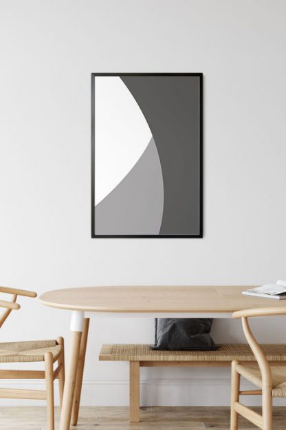 Abstract gray tone no.8 poster