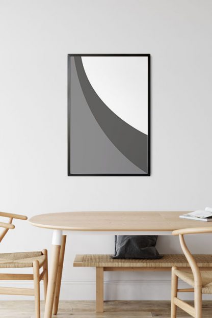 Abstract gray tone no.9 poster