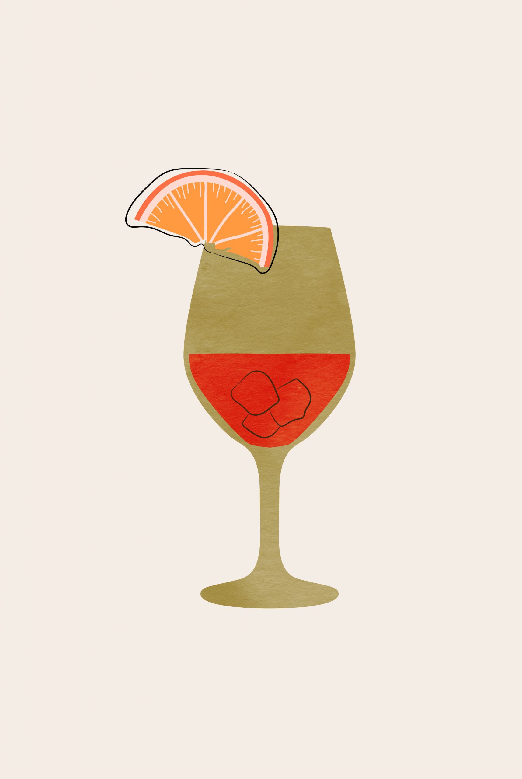 travel poster wine glass