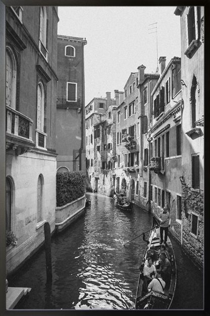 enice Canal Black and White poster