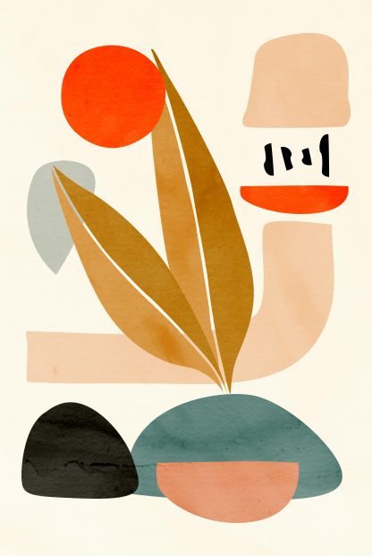 Modern texture shape poster