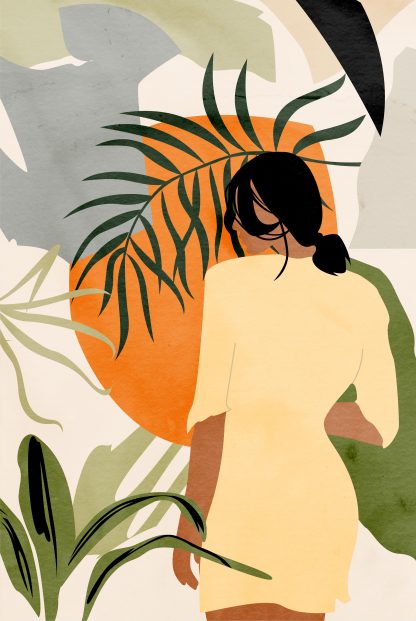 Botanical lady and a sun poster