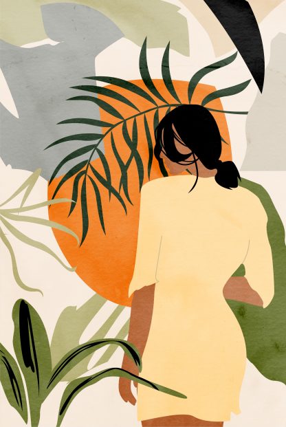 Botanical lady and a sun poster