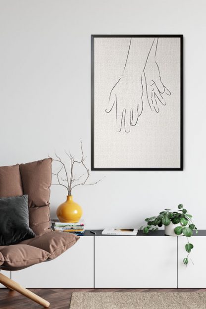 Partner Hands illustration poster