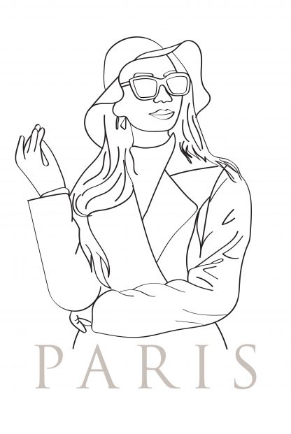 Fashion Paris illustration poster