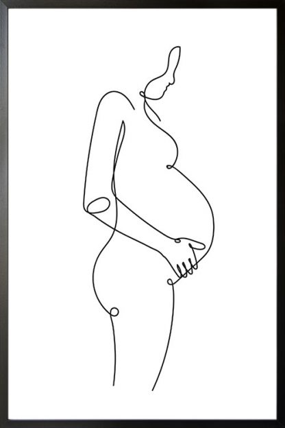 A Pregnant woman illustration poster