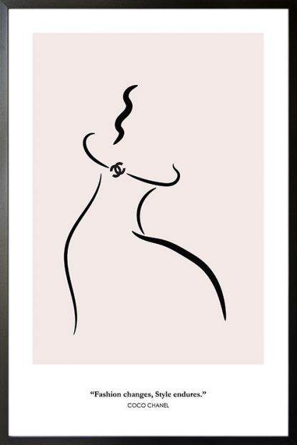 A Fashion woman changes illustration poster