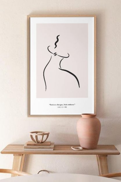 A Fashion woman changes illustration poster