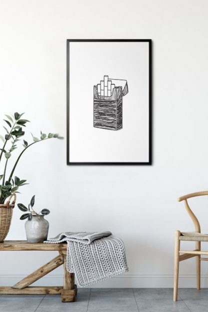 A Cigarette illustration poster