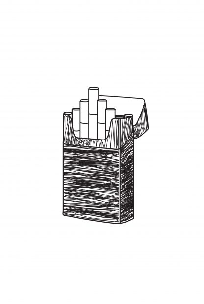 A Cigarette illustration poster