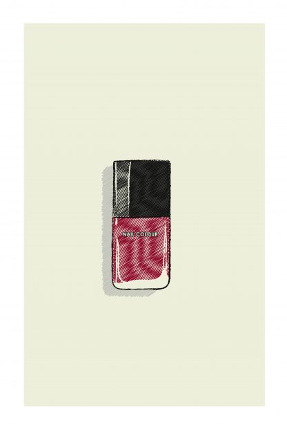 Nail Polish illustration poster