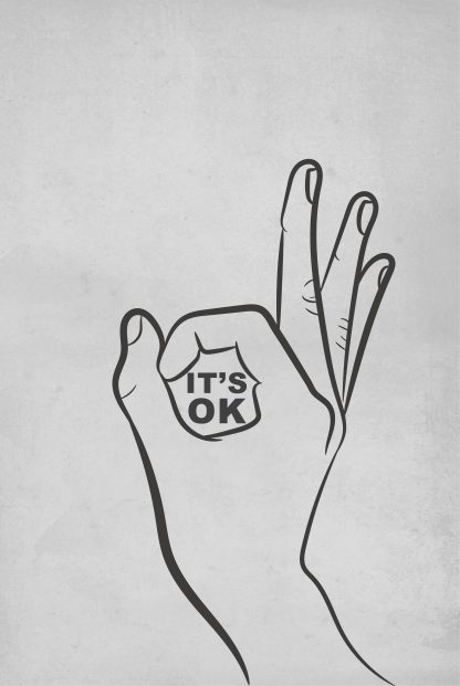 Its ok illustration poster