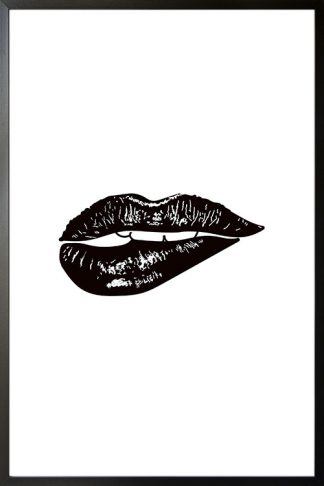 Sexy Lip Bite illustration poster
