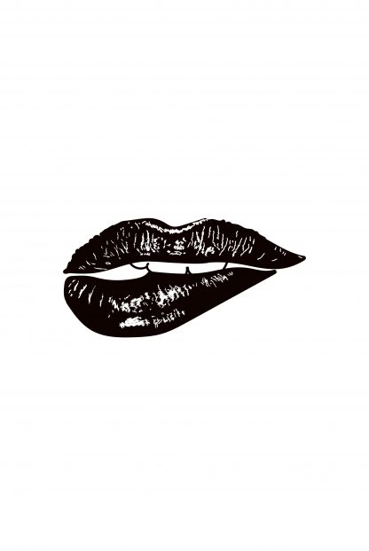 Sexy Lip Bite illustration poster