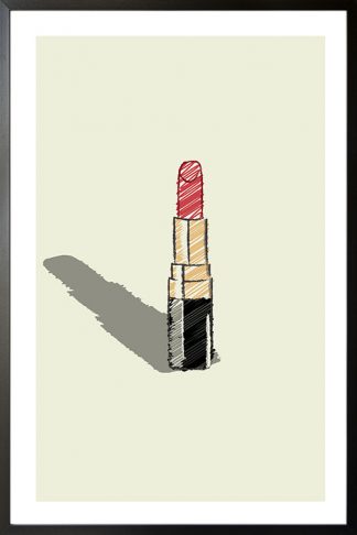 Arty lipstick illustration poster