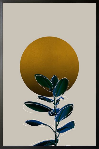 Blue plant under the sun poster