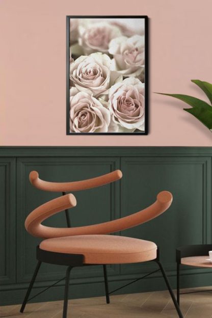 Bunch of pinkish roses poster