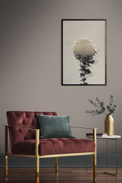 Dark plant under the moon poster