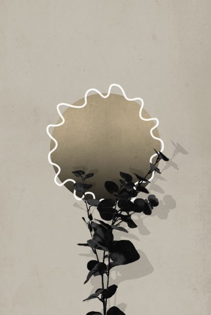 Dark plant under the moon poster