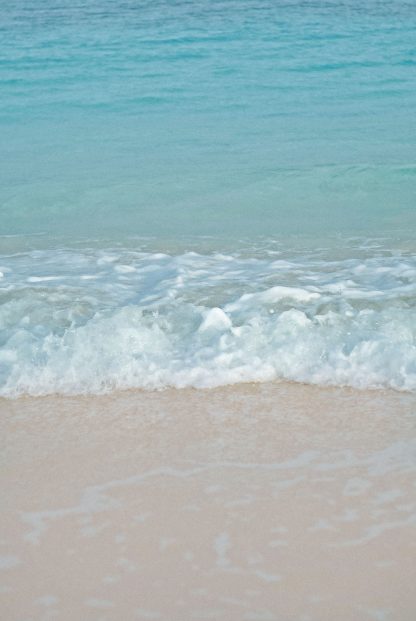 Wave on sand photography poster