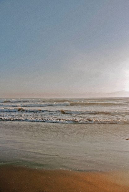 Beach at dawn photography poster