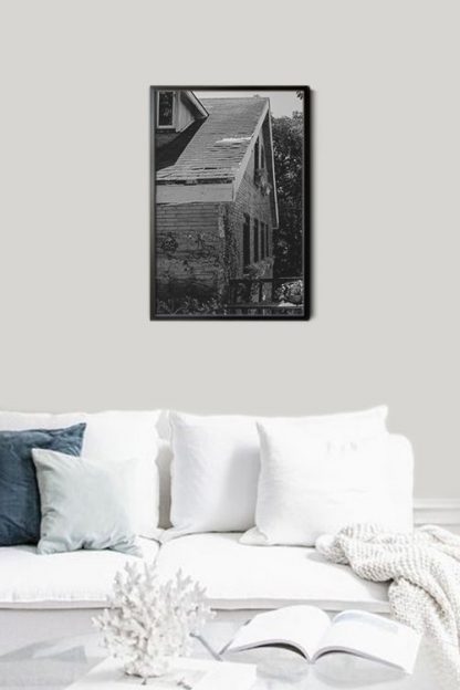 Black and white house photography poster