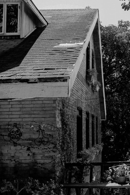 Black and white house photography poster