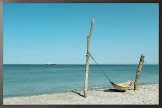 Hammock at beach photography poster