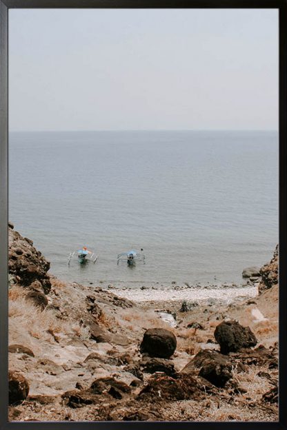 Rock and beaches photography poster