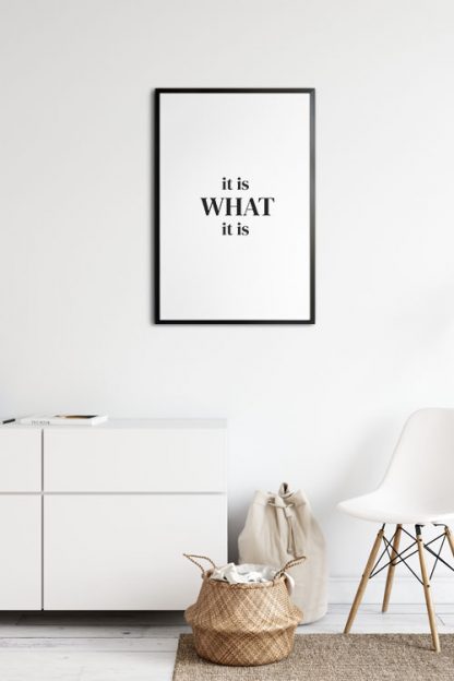 It is what it is typography poster