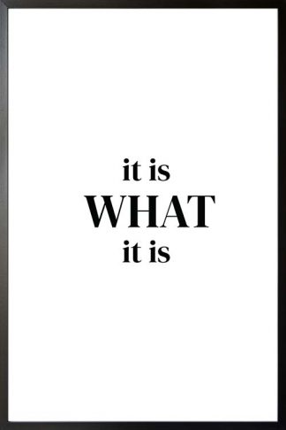 It is what it is typography poster