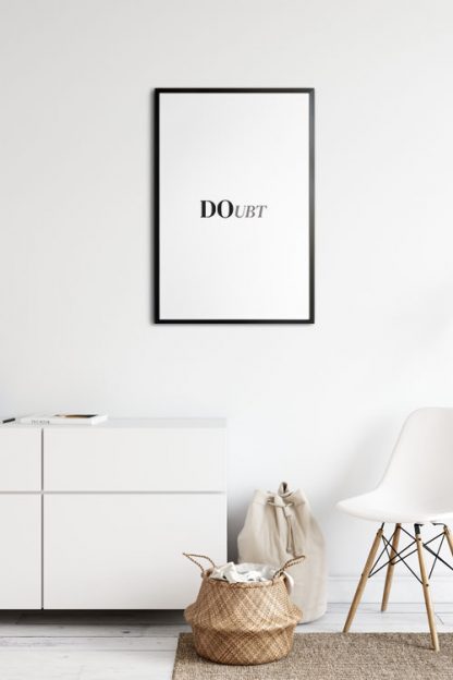 Doubt typography poster