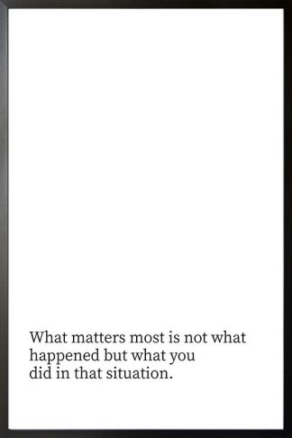 What matters most typography poster