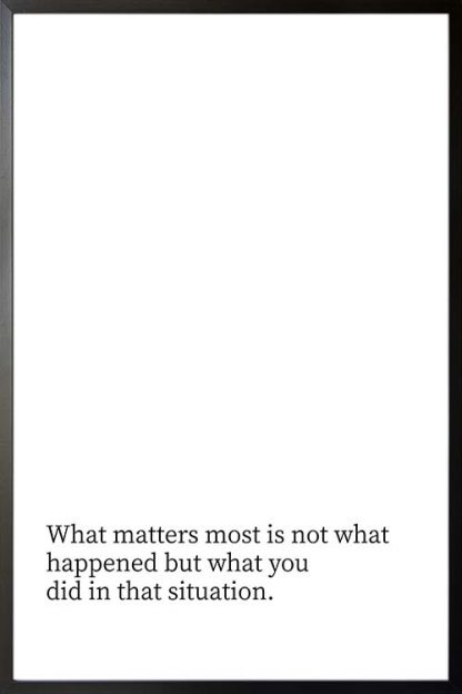 What matters most typography poster