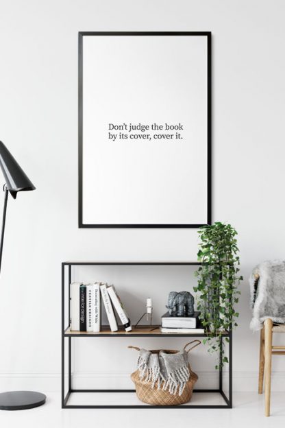 Dont judge the book typography poster