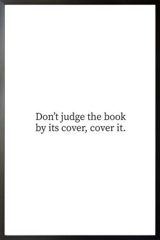 Dont judge the book typography poster