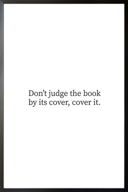 Dont judge the book typography poster
