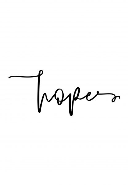 Hope typography poster