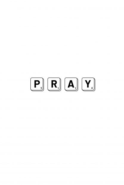 Pray scrabble typography poster