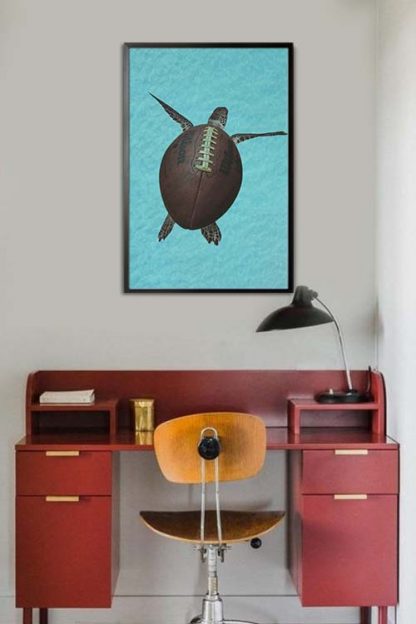 Turtle ball animal poster in interior