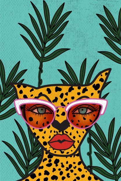 Glam leopard poster