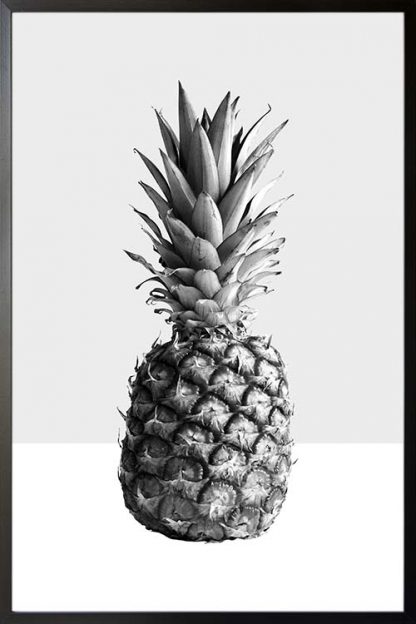 Pineapple black and white poster