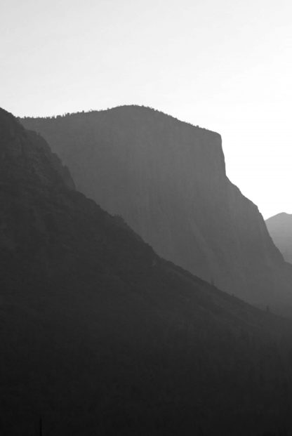 B&W Concrete mountain and trees no. 1 poster