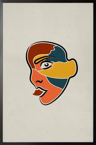 Half face abstract women Poster