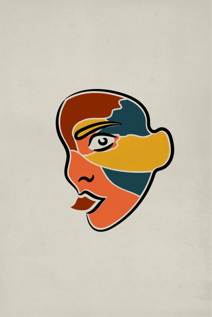Half face abstract women Poster