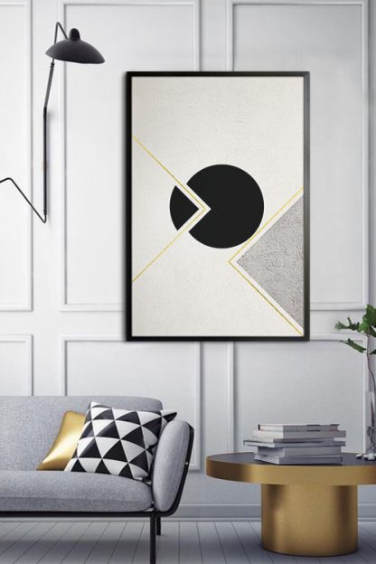 Graphical Gold and Silver no. 1 Poster