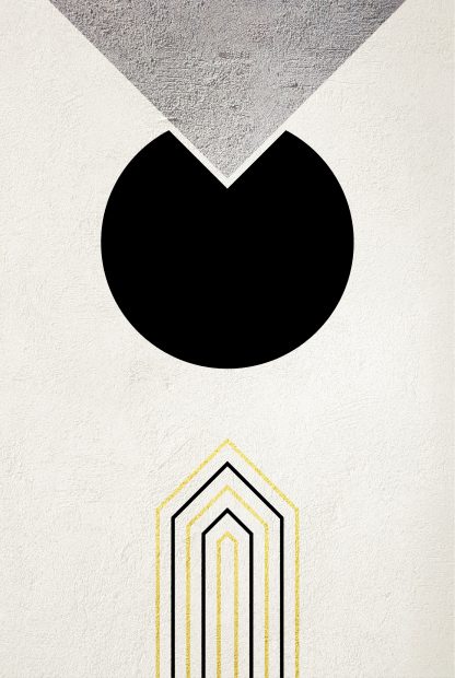 Graphical Gold and Silver no. 3 Poster
