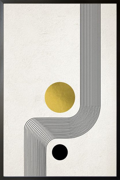 Graphical Gold and Silver no. 4 Poster
