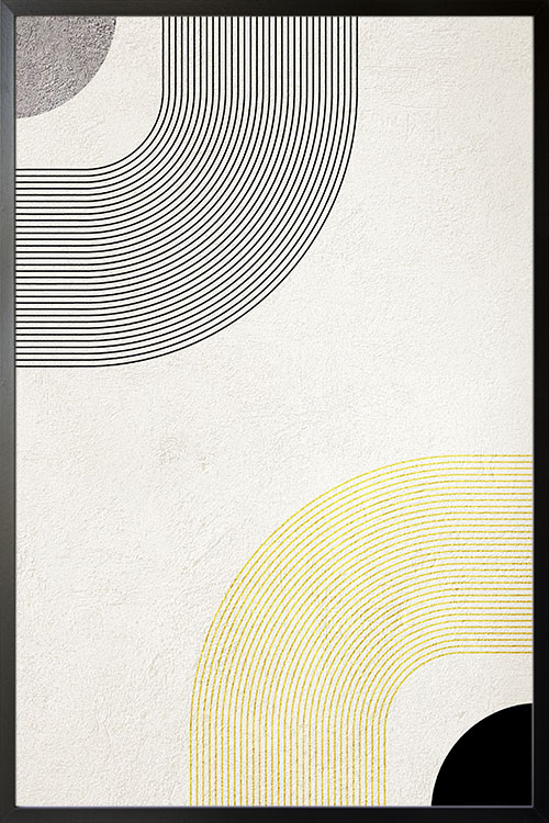 Graphical Gold and Silver no. 5 Poster