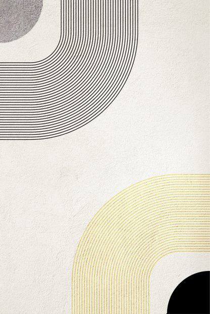 Graphical Gold and Silver no. 5 Poster